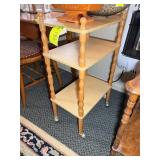 SIDE TABLE WITH CASTERS, 18 IN X 11 IN X 31 IN. NO