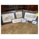 GROUP OF FINISHED ANGIER HISTORICAL BUILDINGS DRAW