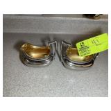 T & V LIMOGES GOLD COLOR CREAM AND SUGAR SET