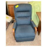 BLUE UPHOLSTERED LAZYBOY RECLINER