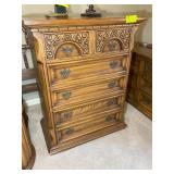 VINTAGE LINK TAYLOR WOODEN 5 DRAWER CHEST OF DRAWE