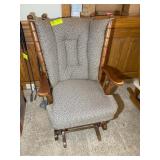 WOODEN UPHOLSTERED GLIDER ROCKER