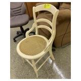 VINTAGE WOODEN CHAIR WITH CANE SEAT