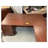 LARGE L SHAPED OFFICE DESK, MAIN SECTION 72 IN X 3