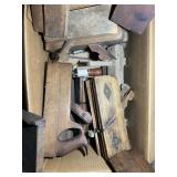 BOX OF WOODEN HAND TOOLS