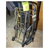 GROUP OF FOLD UP LUGGAGE OR GROCERY CARTS