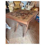 VINTAGE FOLDING TABLE WITH FLORAL PRINT