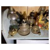 GROUP OF MINIATURE OIL LAMPS