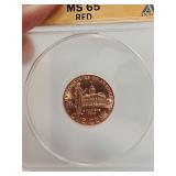 ANACS 2009 D 1C MS 65 RED PROFESSIONAL YEARS
