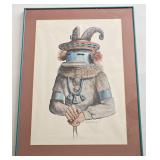 VINTAGE SIGNED FRED CLEVELAND KACHINA PRINT