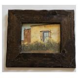 VINTAGE WATERCOLOR SANTA FE WINDOW BLUE