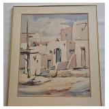 VINTAGE CARLSON NATIVE VILLAGE PRINT