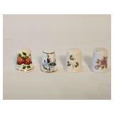 VTG COLLECTIBLE PORCELAIN THIMBLES VARIOUS DESIGNS