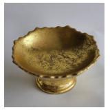 VINTAGE FOOTED BOWL GILDED FINISH