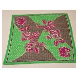 VINTAGE FLOWER SALLY GEE SILK SCARF