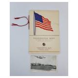 WWII Thanksgiving Menu Army Air Base & Post Card