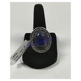 Lapis ring size 7 German silver