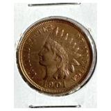 1901 Indian head penny BU