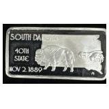 South Dakota 1Oz Silver 40th State November 2,