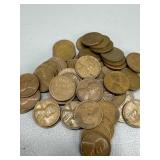(50) wheat pennies