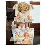 Vintage Shirley Temple doll books outfits wooden