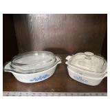 Corning ware casserole dishes