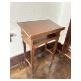 Antique dictionary table 33 inches by 2.5 inches