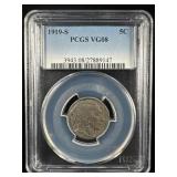 1919-S key date Buffalo nickel VG8 PCGS