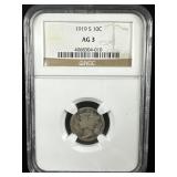 1919-S silver mercury dime G3 NGC