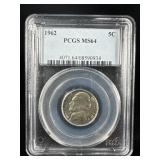 1962 Jefferson nickel MS64 PCGS