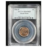 1960-D small date Lincoln penny MS65RD PCGS