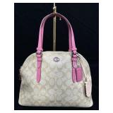 Coach purse with pink accents 13"x9.5"