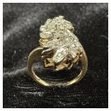 14K gold diamond ring size 5 weighs 4.8 g