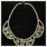 Vintage smoky crystal rhinestone choker/necklace