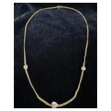 10K Black Hills Gold necklace 18" 14KGF chain >>