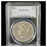 1882 Silver Morgan Dollar G4 PCGS