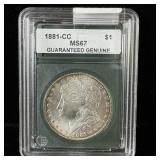 1881-CC Silver Morgan Dollar MS