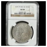 1878 7TF REV of 78 Silver Morgan Dollar AU58 NGC