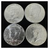 (4) 1964 Uncirculated Silver Kennedy Half-Dollar