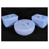 Montgomery Ward Blue  Refrigerator dishes Jar >