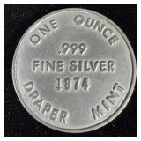 1oz. .999 Fine Silver 1974 Draper Mint