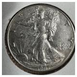 1947 Silver Walking Liberty Half-Dollar AU