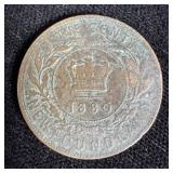 1880 Newfoundland one cent