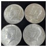 (4) Uncirculated Silver Kennedy Half-Dollars