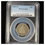 1844-O Seated Liberty Silver Quarter PCGS G4