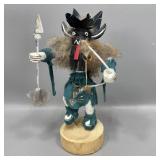 Signed Hopi Kachina Doll angry warrior 9.5" T