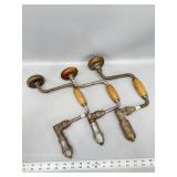 (3) vintage hand drills