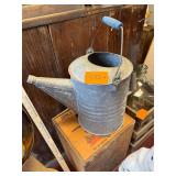 Vintage Galvanized / Wood Handle Watering Can