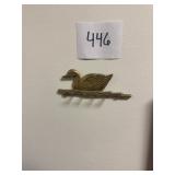 Vintage Brass Duck Key Holder