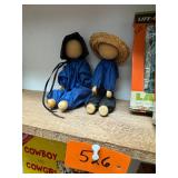 Vintage Wooden Amish Dolls